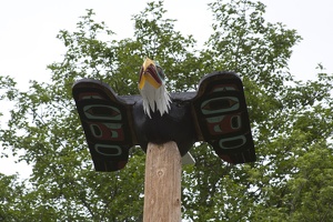 316-2017 Eagle on totem in Ketchikan